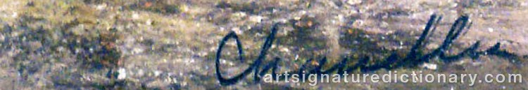 Authentic signature by William Henry CHANDLER on  artwork
