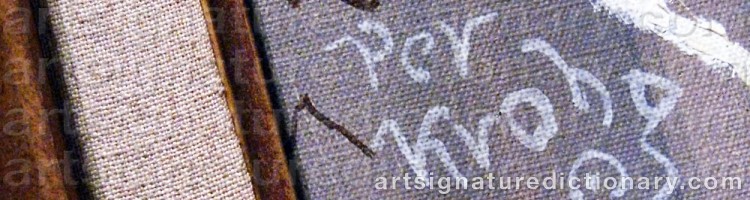 Authentic signature by Per KROHG on artwork