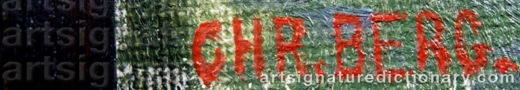 Signature by Christian BERG