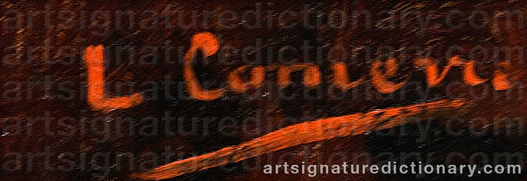 Authentic signature by Léon François COMERRE on Painting/Watercolour artwork