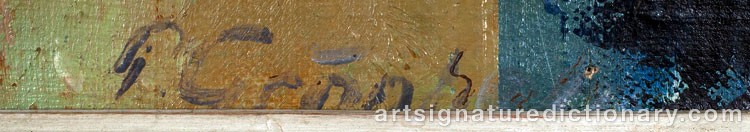 Authentic signature by Paul GRÖNHOLM on Painting/Watercolour artwork