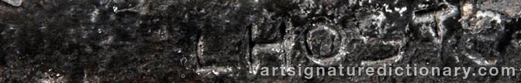 Authentic signature by Claude LHOSTE on  artwork