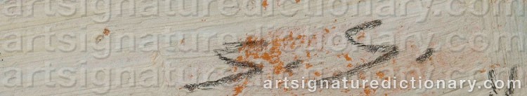 Authentic signature by Santeri SALOKIVI on Painting/Watercolour artwork