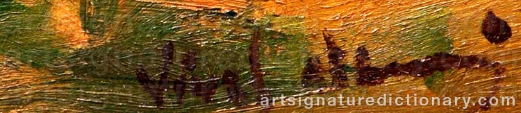 Authentic signature by José VIVES-ATSARA on Painting/Watercolour artwork