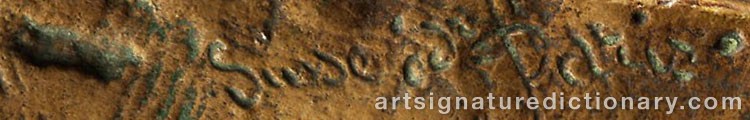 Authentic signature by Louis Ernest BARRIAS on  artwork