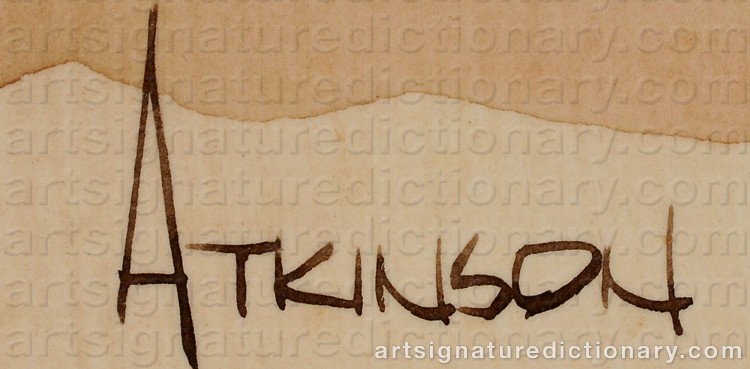 Michael ATKINSON, 1946, USA. Art Signature Dictionary