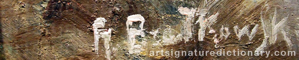 Authentic signature by Roman BRATKOWSKI on  artwork