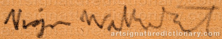 Authentic signature by Viggo WALLENSKÖLD on Painting/Watercolour artwork