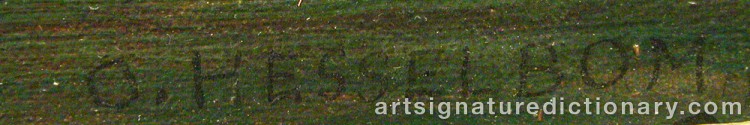 Signature by Otto HESSELBOM