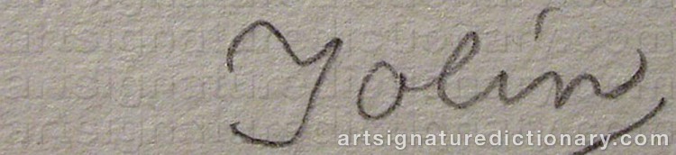Signature by Einar JOLIN