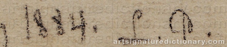 Authentic signature by Lucien PISSARRO on artwork