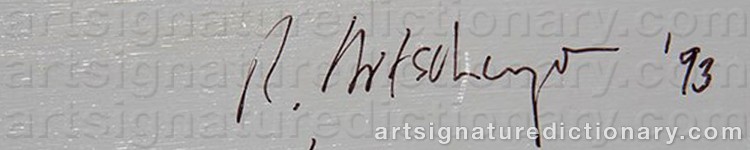 Authentic signature by Richard ARTSCHWAGER on  artwork