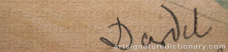 Signature by Nils Von DARDEL