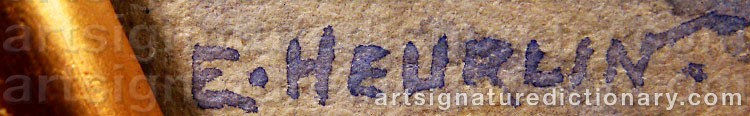 Signature by Erland HEURLIN