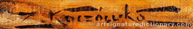 Authentic signature by Zygmunt KACZOWKA on artwork