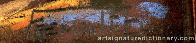 Authentic signature by Fremont F. ELLIS on Painting/Watercolour artwork