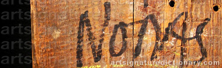 Authentic signature by Richard NONAS on artwork
