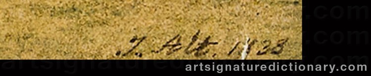 Authentic signature by Jakob ALT on  artwork