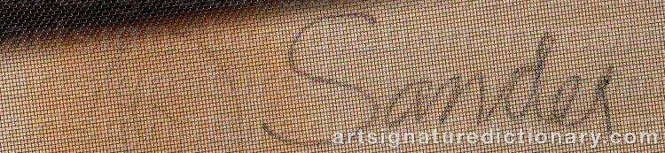 Authentic signature by Ludwig SANDER on Painting/Watercolour artwork