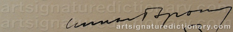 Authentic signature by Lennart SPONG on artwork