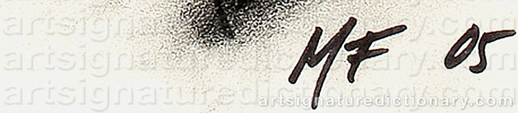 Authentic signature by Marie FREDRIKSSON on  artwork