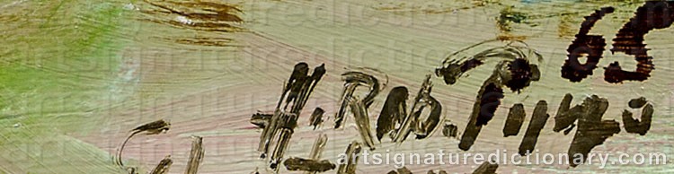 Authentic signature by Hans Robert PIPPAL on artwork