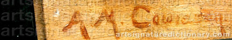 Authentic signature by Agnes M COWIESON on artwork