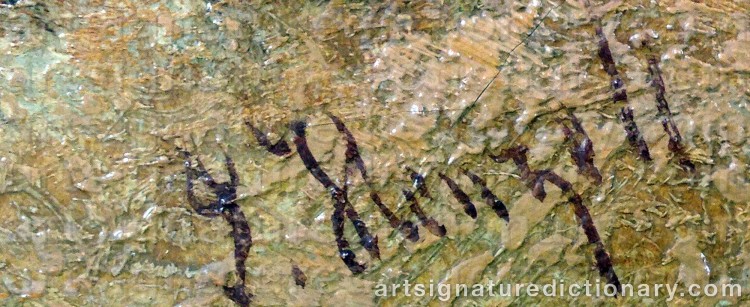 Authentic signature by Isaac HENZELL on Painting/Watercolour artwork