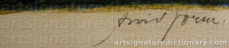 Authentic signature by Arvid JORM on artwork