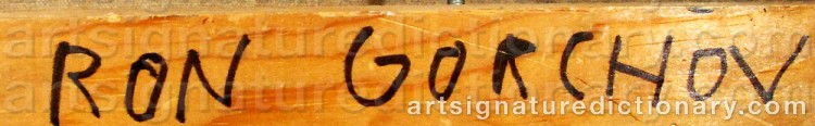 Authentic signature by Ron GORCHOV on  artwork