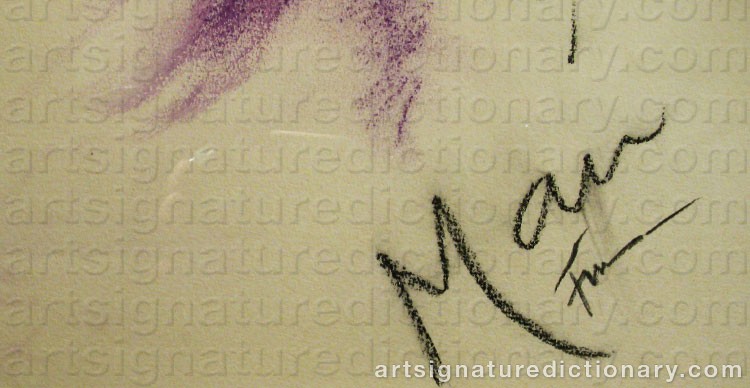 Authentic signature by Marie FREDRIKSSON on  artwork