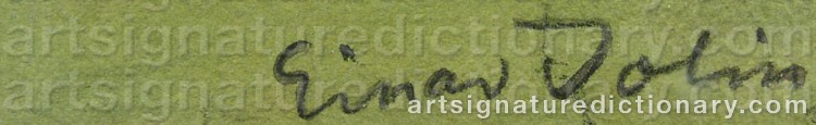 Signature by Einar JOLIN