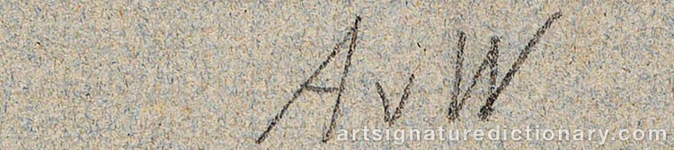 Authentic signature by Anton Alexander Von WERNER on Drawing/Graphic/Print artwork