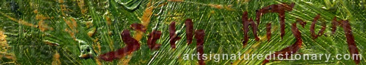 Authentic signature by Seth NILSON on  artwork