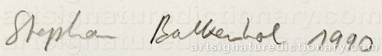 Authentic signature by Stephan BALKENHOL on Drawing/Graphic/Print artwork
