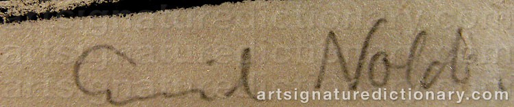 Signature by Emil NOLDE