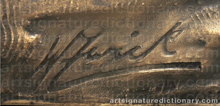 Authentic signature by Wilhelm ZWICK on  artwork