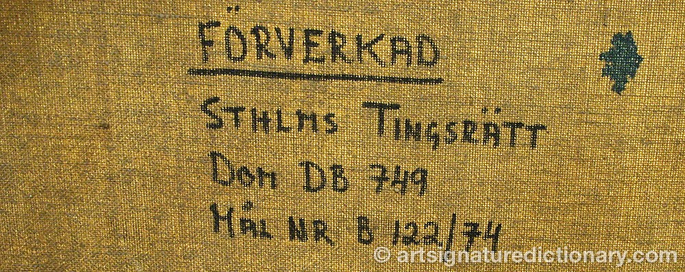 Close-up details showing Gideon BÖRJE signature forgery characteristics