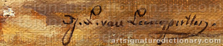 Authentic signature by Jef Louis Van LEEMPUTTEN on  artwork