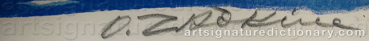 Signature by Ossip ZADKINE