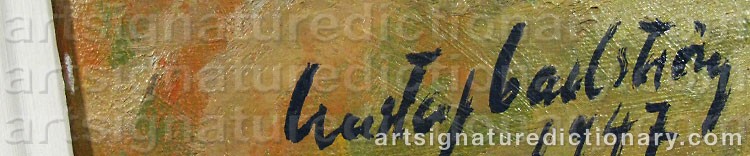 Signature by Gustaf CARLSTRÖM