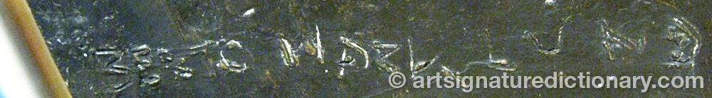 Authentic signature by Berto MARKLUND on  artwork