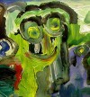 Close-up details showing Karel APPEL signature forgery characteristics