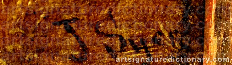 Authentic signature by John C. The Younger SYER on Painting/Watercolour artwork