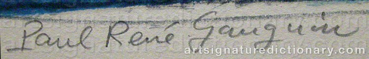 Signature by Paul René GAUGUIN