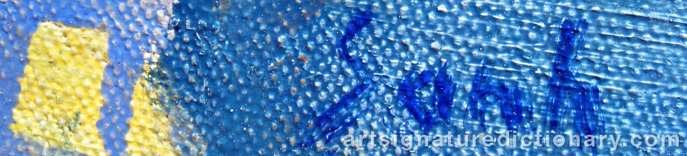 Authentic signature by George SANH on  artwork