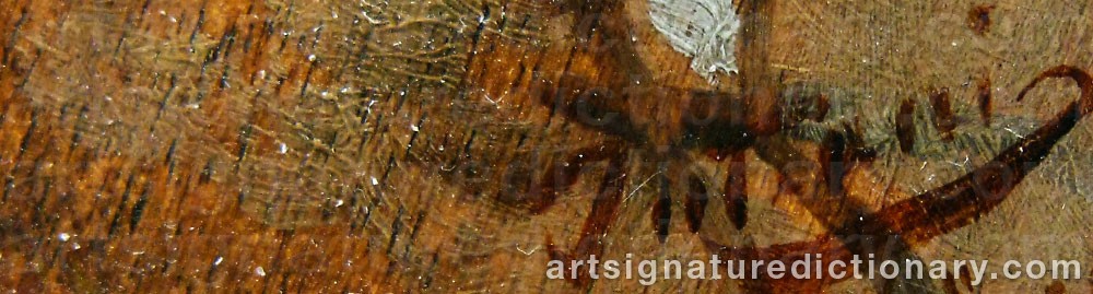 Authentic signature by Friedrich Von PUTEANI on  artwork