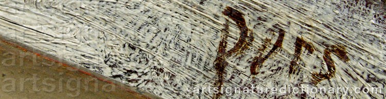 Authentic signature by Gunnar PERS on  artwork