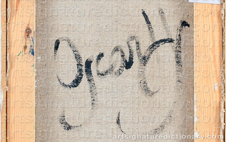 Authentic signature by Oscar HERNANDEZ SORIANO on artwork