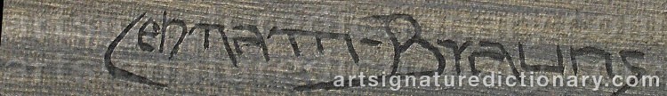 Authentic signature by Paul LEHMANN-BRAUNS on artwork